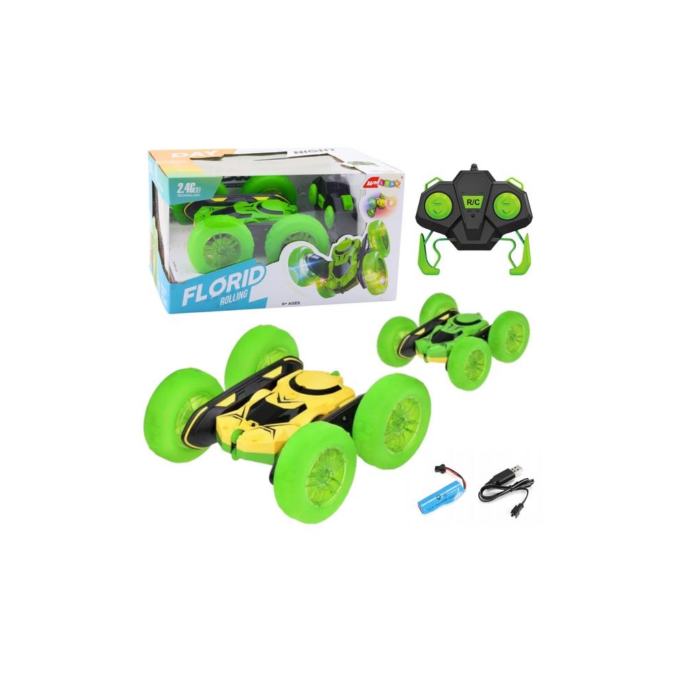 Remote Control Stunt Car RC 360° Green