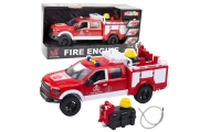 Fire Truck Firefighting Water Lights Sounds White Red 1:12
