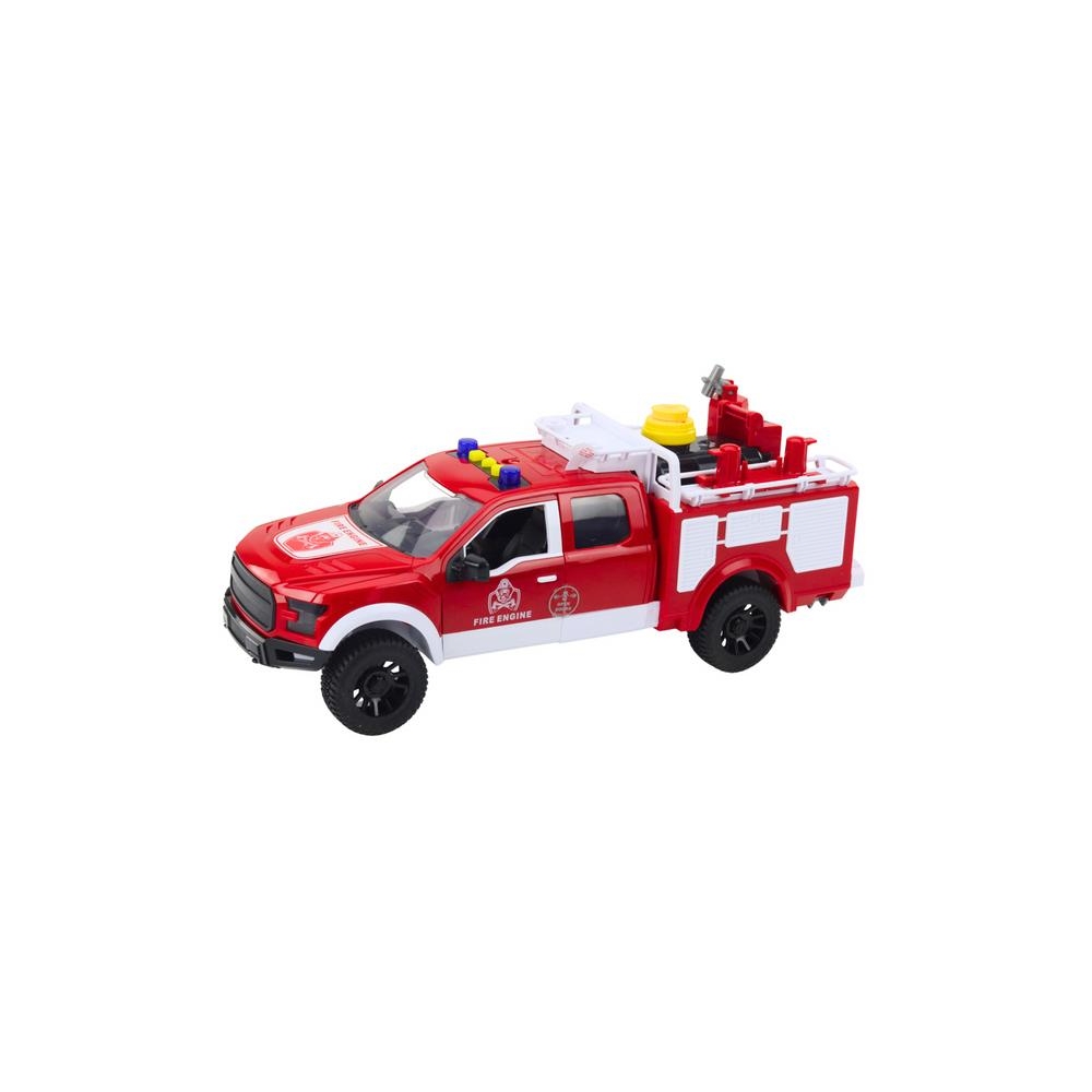 Gaisrinis automobilis Gesintuvas Šviesos Garsai Balta Raudona 1:12