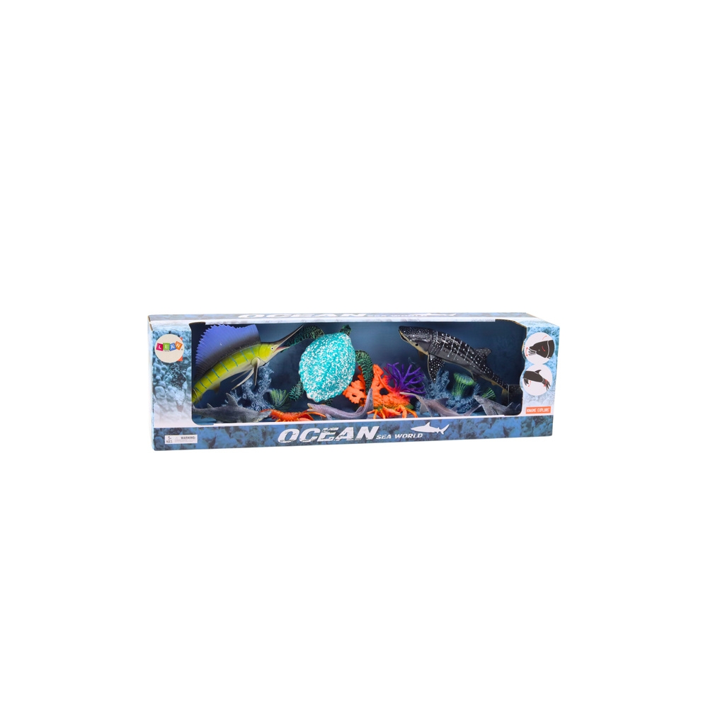 Set of Figures Sea Animals Movable Elements Turtle