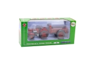 Metal Farm Tractor With Trailer Red 1:18