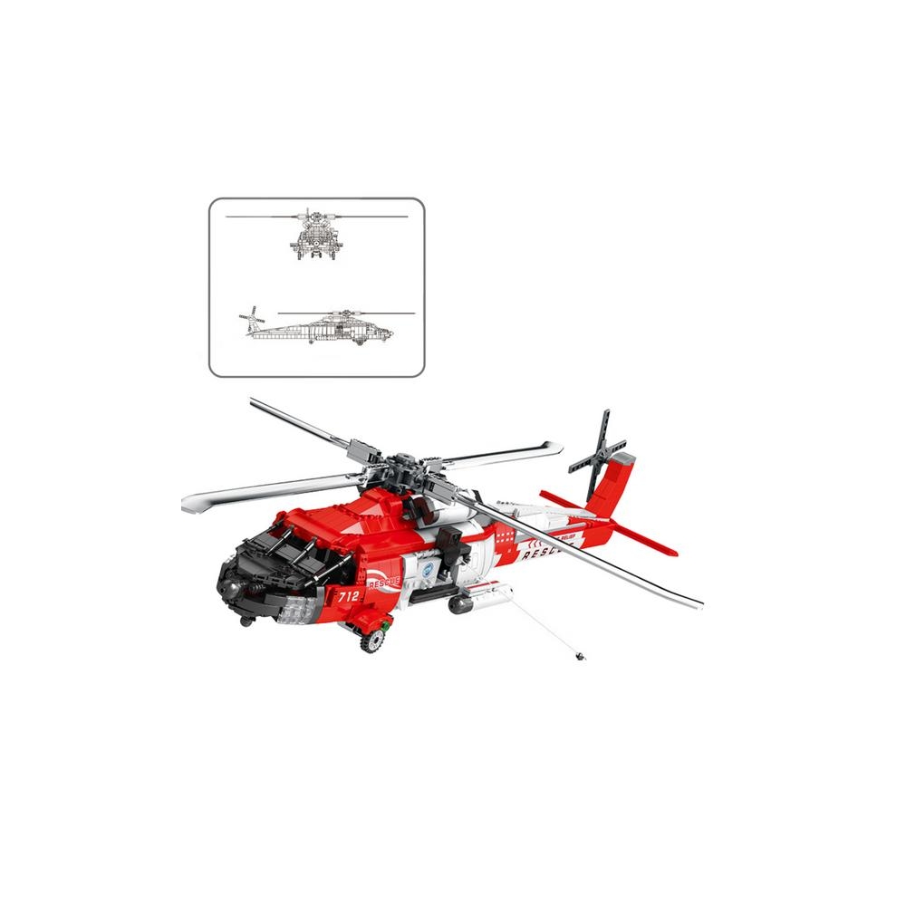 Konstruktorius HH-60J Jayhawk gelbėjimo sraigtasparnis 1137el