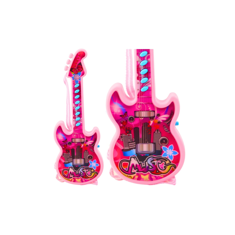 Vaikų elektrinė gitara Melodijos Solmization Range Pink 29cm
