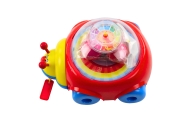 Ladybug Ride-on Pull Toy With Balls And Clock Colorful