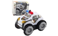 Policijos automobilis apvirtimo jutiklis 360° Šviesos garsai Baltas