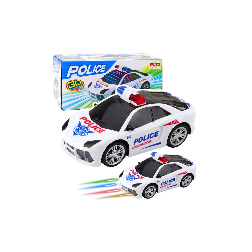 Interaktyvus Policijos automobilis žibintai garsai Baltas