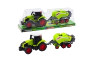 Set of Tractor Tractor Agricultural Baler Hay Baler Green