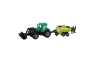 Zestaw Traktor Z Ładowaczem i Prasą Rolniczą Zielony