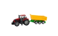 Traktor Rolniczy Farmerski Z Żółtą Przyczepą Czerwony 46cm