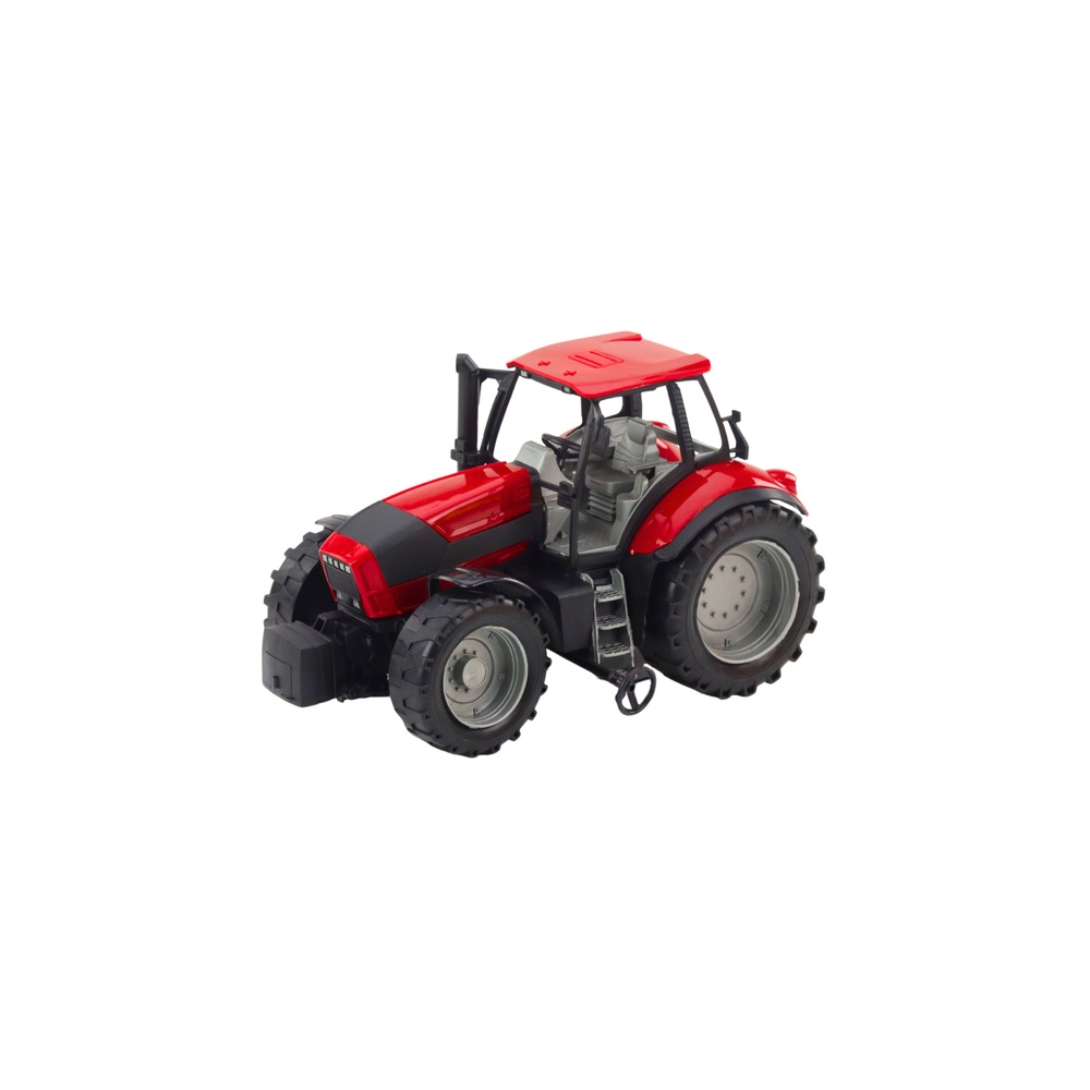 Žemės ūkio traktorius su geltona priekaba 46cm, raudonas-Žaislai, Auto ir transporto žaislai, Traktoriai-e-vaikas