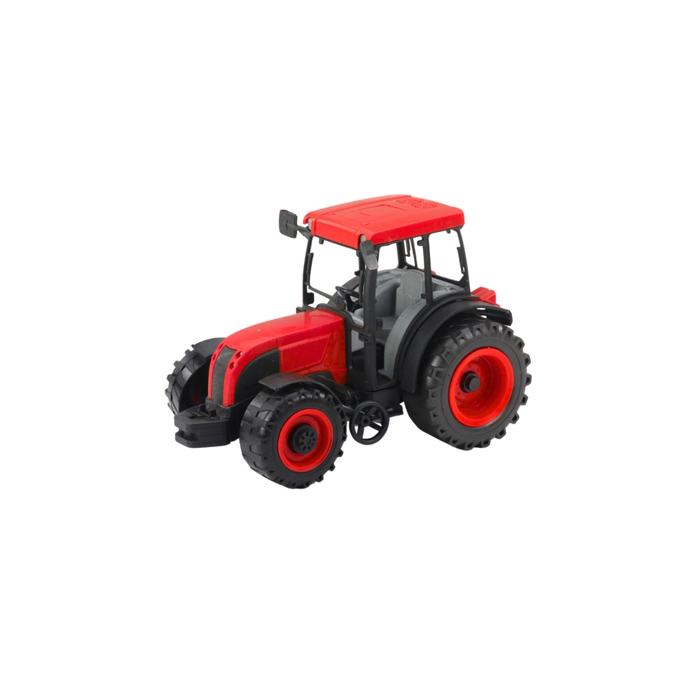 Žemės ūkio traktorius su žalia ir geltona priekaba 50cm, raudonas-Žaislai, Auto ir transporto žaislai, Traktoriai-e-vaikas
