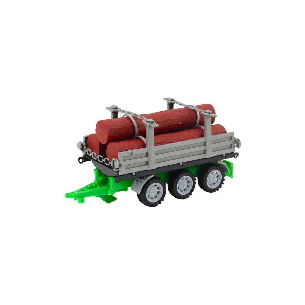 Žemės ūkio traktorius su rąstų priekaba žalias 47cm-Žaislai, Auto ir transporto žaislai, Traktoriai-e-vaikas