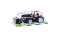 Traktor Pojazd Rolniczy Farmerski Z Chwytakiem Czerwony