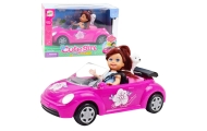 Mini Doll Car Cabriolet Dog Set