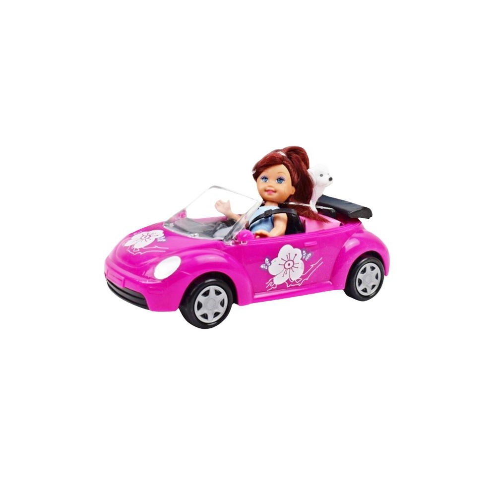 Mini lėlių automobilių kabrioleto šunų rinkinys