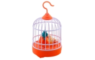 Battery Operated Bird Cage Lights Sounds Orange