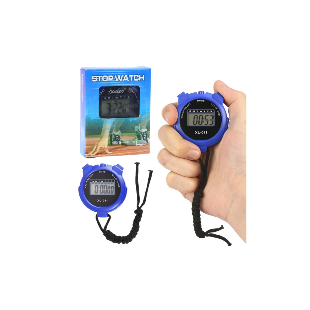 Skaitmeninis LCD elektroninis sportinis chronometras XL-011 Blue-Namai, laisvalaikis, turizmas, Sveikata, grožis, higiena-e-vaik