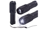 Latarka LED Regulacja Zoom 3 Tryby Świecenia Ładowanie USB Czarna