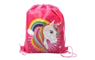 Worek Szkolny Na Buty Strój Gimnastyczny Jednorożec Tęcza Różowy 35x27 cm