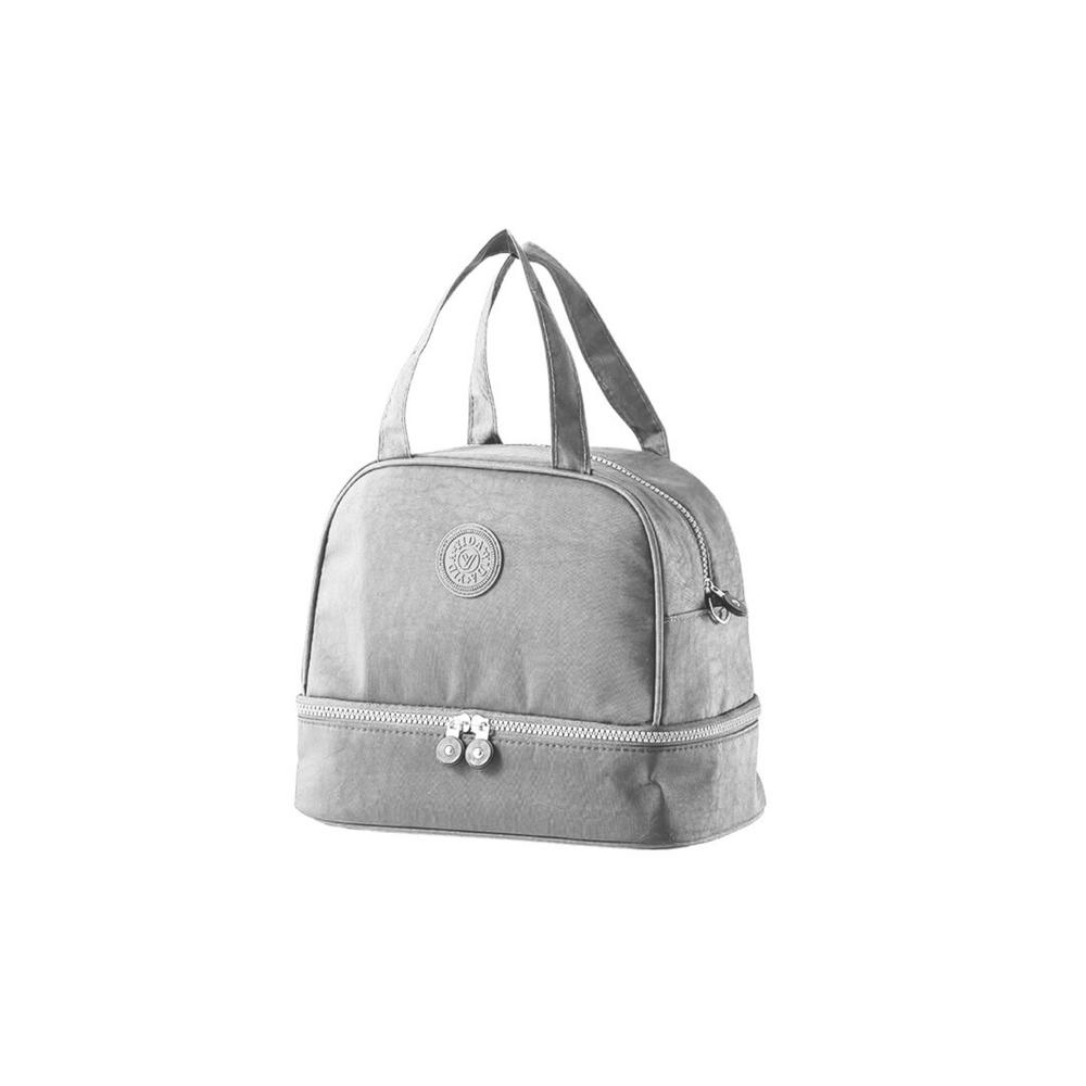 Termoizoliuotas pusryčių krepšys su reguliuojamu dirželiu Silver 27 cm-Maitinimui, Termo krepšiai-e-vaikas