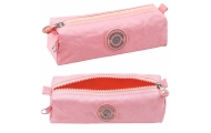 School Pencil Case Organizer Single Compartment Pink 21.5cm