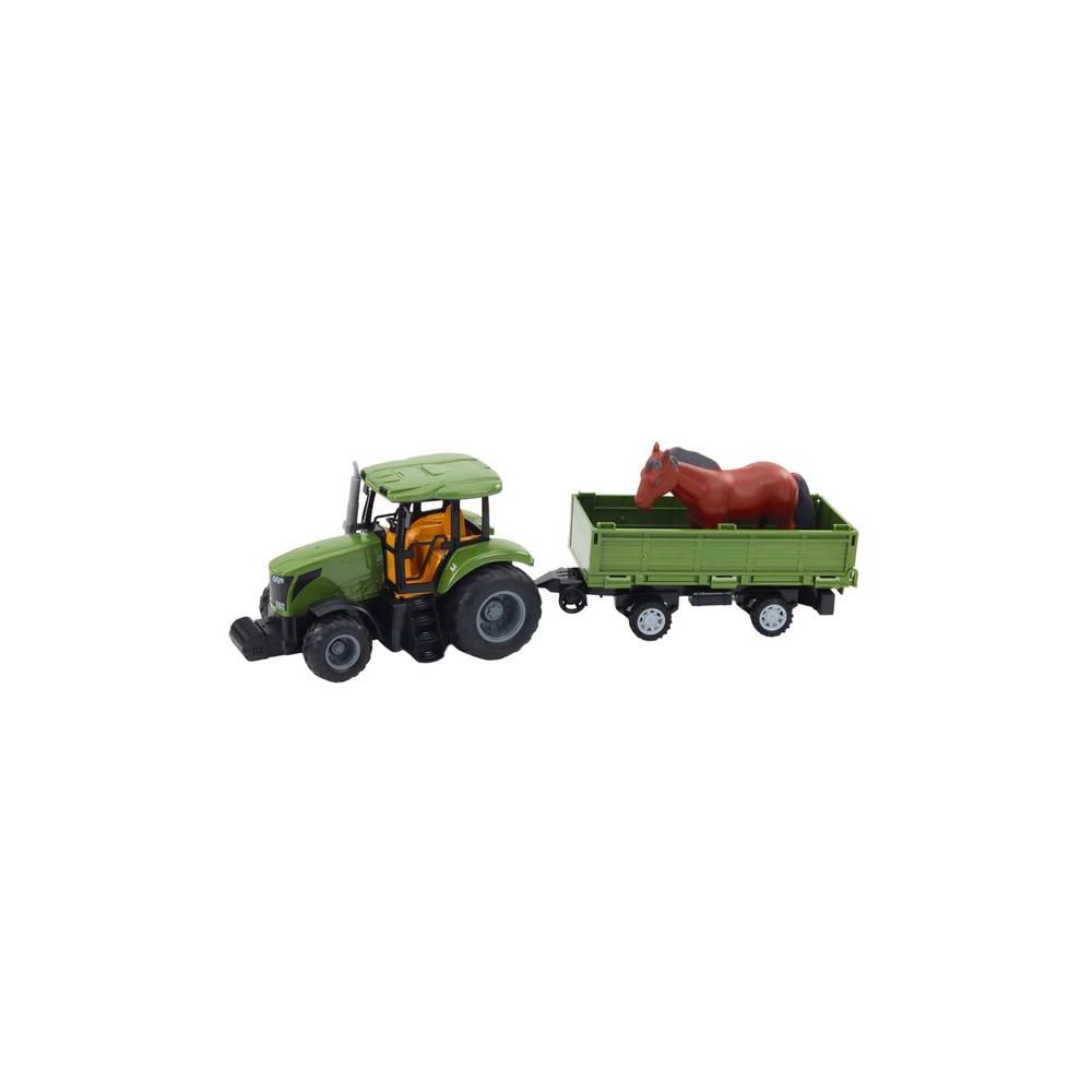 Zestaw Traktor Z Przyczepą i Koniem Zdalnie Sterowany RC