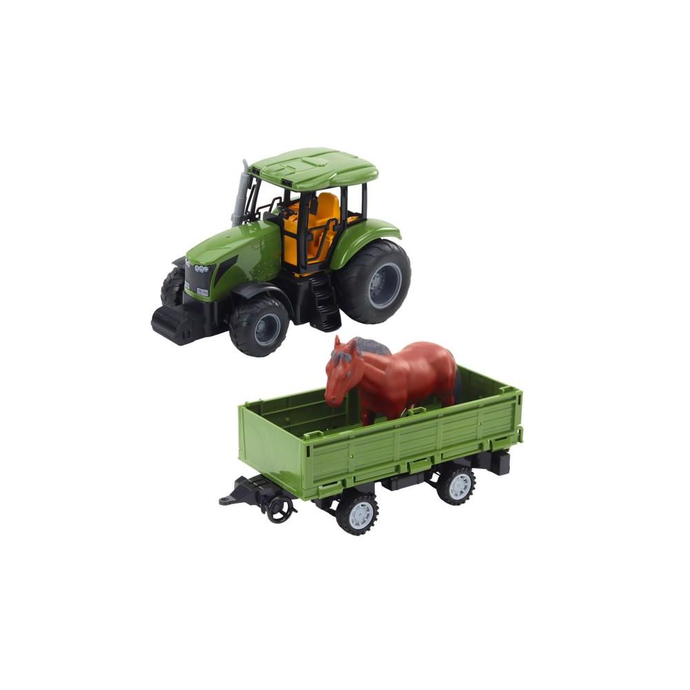 Zestaw Traktor Z Przyczepą i Koniem Zdalnie Sterowany RC