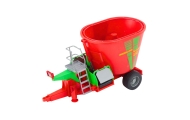 Traktor Rolniczy Farmerski Z Przyczepą Mieszalnik Paszy Zielony 50cm