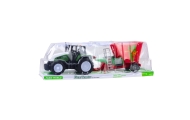 Traktor Rolniczy Farmerski Z Przyczepą Mieszalnik Paszy Zielony 50cm