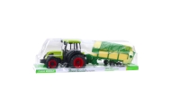 Traktor Rolniczy Farmerski Z Zielono-Żółtą Przyczepą Zielony 50cm