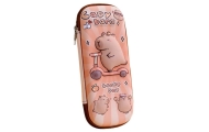 Mokyklinis pieštukinis dėklas Capybara ant motorolerio 23cm