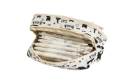Pencil Case School Kit Black Cats White 21cm