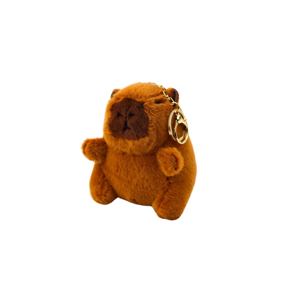 Urban School Backpack Capybara Keychain Badges Beige Cream 25L 42cm