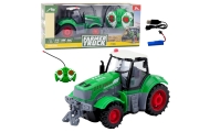 Ciągnik Traktor Rolniczy Zdalnie Sterowany RC Zielony 1:24