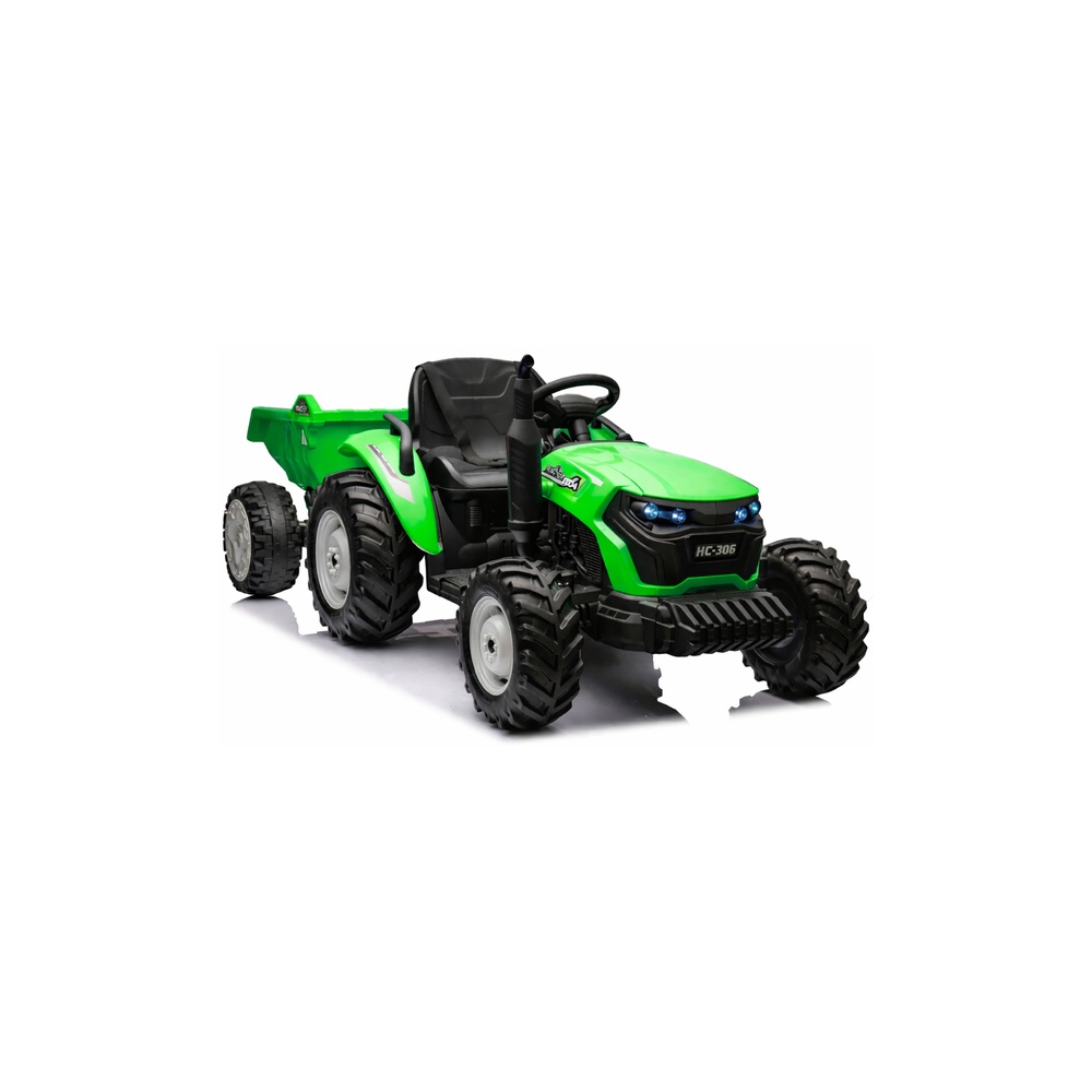 Traktor Na Akumulator HC-306 Z Przyczepą Jasno Zielony 24V