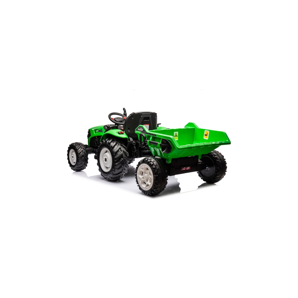 Traktor Na Akumulator HC-306 Z Przyczepą Jasno Zielony 24V