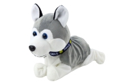 Pies Pluszowy Na Baterie Interaktywny Husky Porusza Się Wydaje Dźwięki