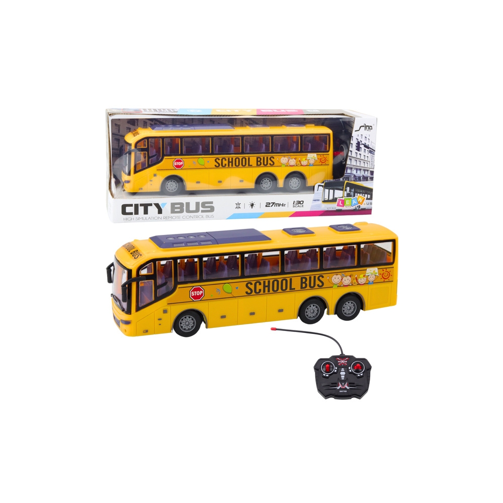 Autobus Zdalnie Sterowany RC Szkolny 1:30 Światła Żółty
