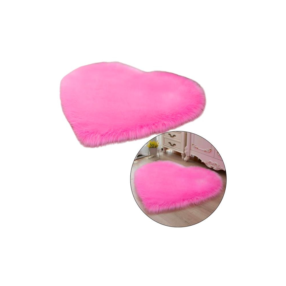Pliušinis neslystantis kilimas Heart Pink 40x50