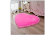 Pliušinis neslystantis kilimas Heart Pink 40x50