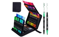 Set of 120 Double-Sided Waterproof Colored Markers