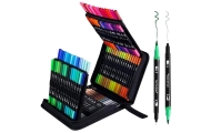 Set of 120 Double-Sided Waterproof Colored Markers
