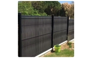 Siatka Cieniująca Na Ogrodzenie Płot Maskująca Szara 1.5M 50M 140g/m²