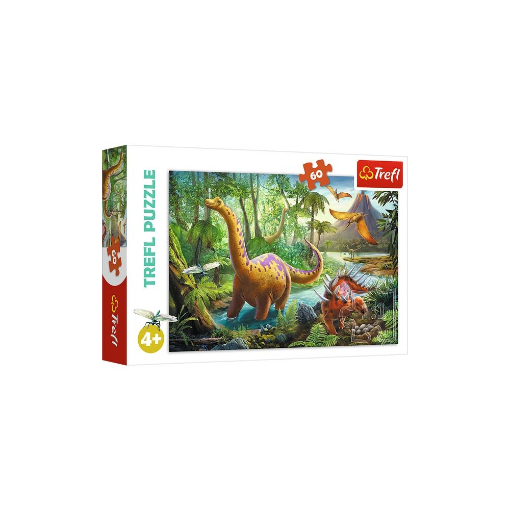 Dėlionė – 60 – Dinozaurų kelionė – Trefl 17319-Žaislai, Dėlionės, Dėlionės iki 500 detalių-e-vaikas