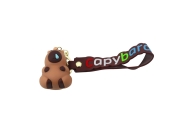 Raktų pakabukas Figūrėlė Capybara Brown Carabiner Ring Pendant