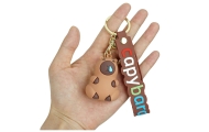 Raktų pakabukas Figūrėlė Capybara Brown Carabiner Ring Pendant