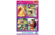 Puzzle - 2x70 - Bajkowe dni - Disney Princess - Trefl 34440