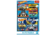 Puzzle - 2x70 - Samochodziki - Hot Wheels - Trefl 34442