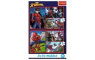 Dėlionė - 2x70 - Vorų istorijos - Disney Marvel Spiderman - Trefl 34443-Žaislai, Dėlionės, Dėlionės iki 500 detalių-e-vaikas