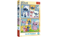 Dėlionė - 2x70 - Su Stitch'u nėra nuobodu - Disney Lilo ir Stitch'as Trefl 34444